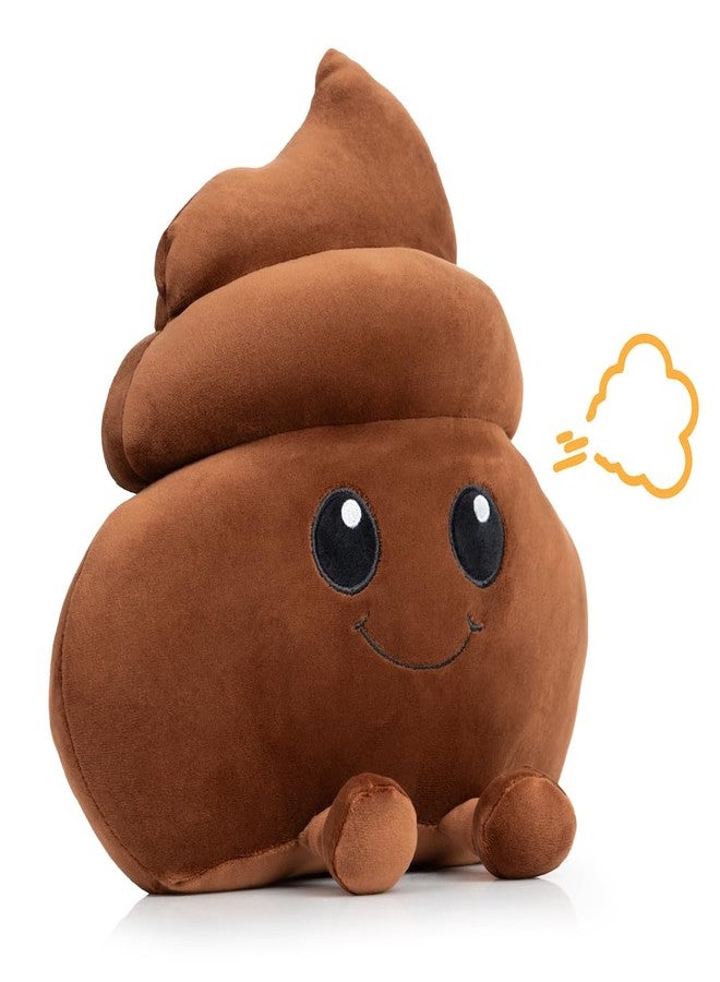Twiddler Toys Poop Emoji Fart Noise Maker - Large 11” Plush Toy Makes 20 Hilarious Farting Sounds - Funny Gag Gift for Friends and Coworkers - Image 1